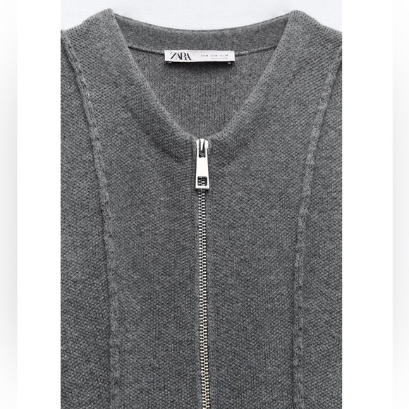 Zara KNIT DRESS WITH ZIPPER - Picture 12 of 14